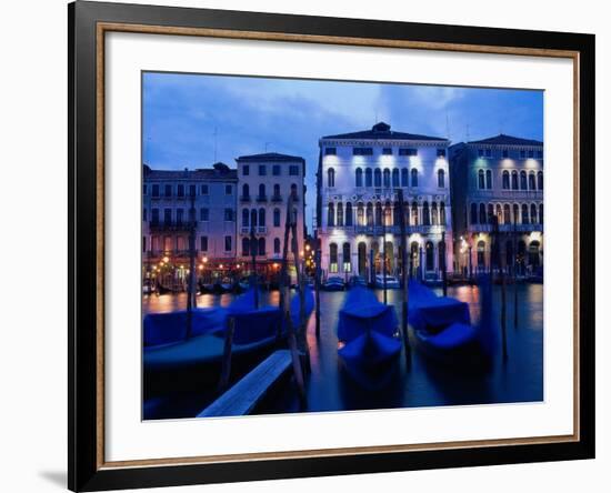 Gondolas, Venice, Italy-Peter Adams-Framed Photographic Print