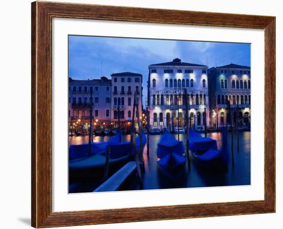 Gondolas, Venice, Italy-Peter Adams-Framed Photographic Print