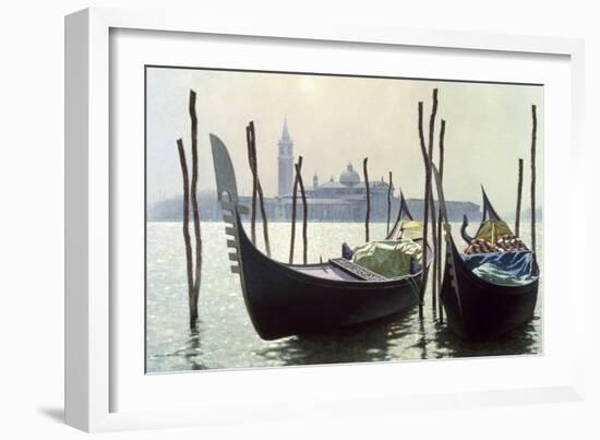 Gondolas, Venice-Zhen-Huan Lu-Framed Giclee Print