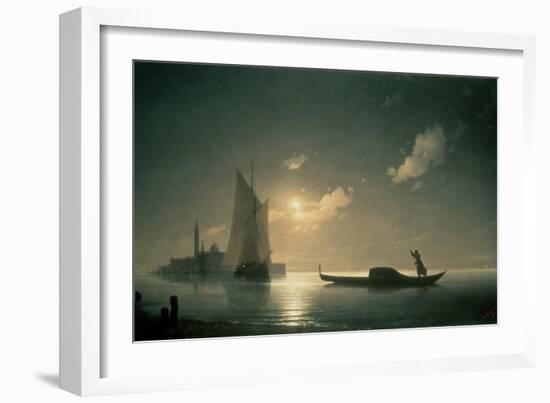 Gondolier at Sea by Night, 1843-Ivan Konstantinovich Aivazovsky-Framed Giclee Print