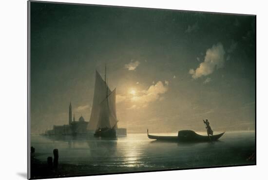 Gondolier at Sea by Night, 1843-Ivan Konstantinovich Aivazovsky-Mounted Giclee Print