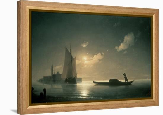 Gondolier at Sea by Night, 1843-Ivan Konstantinovich Aivazovsky-Framed Premier Image Canvas