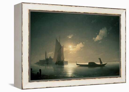 Gondolier at Sea by Night, 1843-Ivan Konstantinovich Aivazovsky-Framed Premier Image Canvas