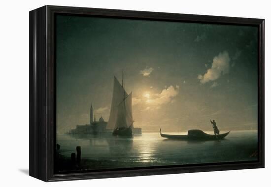 Gondolier at Sea by Night, 1843-Ivan Konstantinovich Aivazovsky-Framed Premier Image Canvas