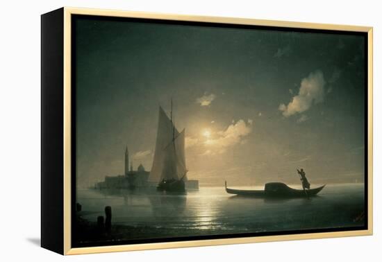 Gondolier at Sea by Night, 1843-Ivan Konstantinovich Aivazovsky-Framed Premier Image Canvas