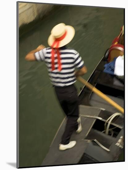 Gondolier, Venice, Italy-Neil Farrin-Mounted Photographic Print