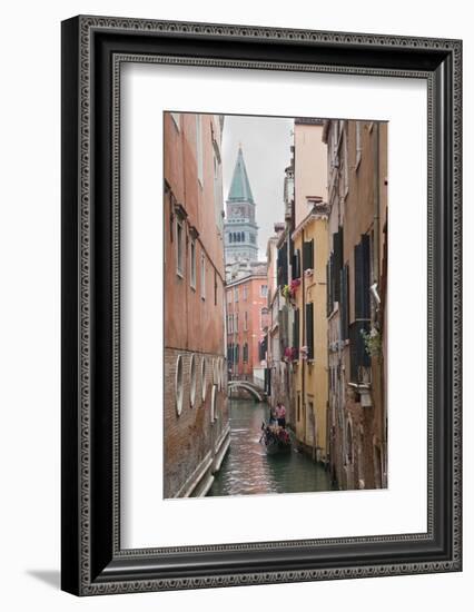 Gondoliers in Back Canal of Venice, Italy-Terry Eggers-Framed Photographic Print