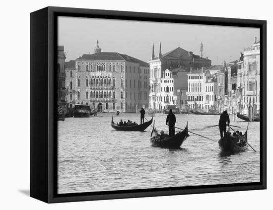 Gondoliers on the Gran Canal, Venice, Veneto Region, Italy-Nadia Isakova-Framed Premier Image Canvas