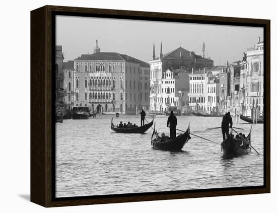 Gondoliers on the Gran Canal, Venice, Veneto Region, Italy-Nadia Isakova-Framed Premier Image Canvas