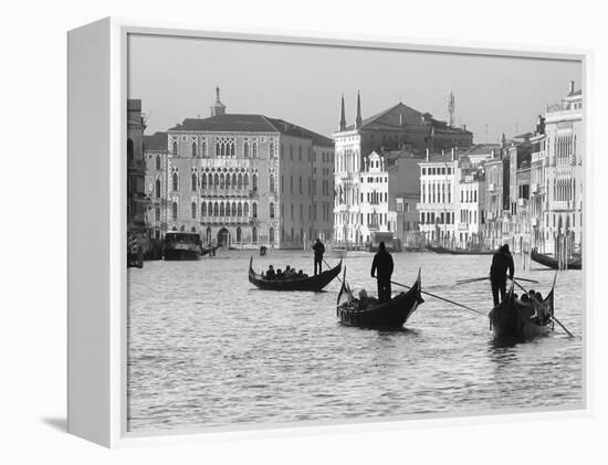 Gondoliers on the Gran Canal, Venice, Veneto Region, Italy-Nadia Isakova-Framed Premier Image Canvas