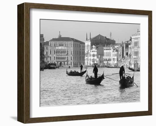 Gondoliers on the Gran Canal, Venice, Veneto Region, Italy-Nadia Isakova-Framed Photographic Print