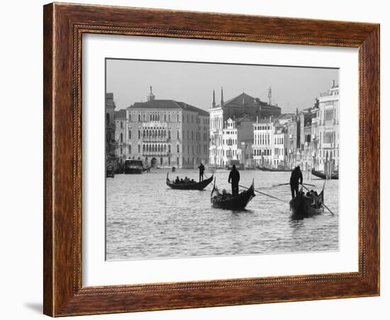 Gondoliers on the Gran Canal, Venice, Veneto Region, Italy-Nadia Isakova-Framed Photographic Print