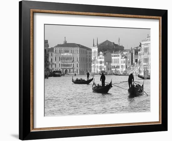 Gondoliers on the Gran Canal, Venice, Veneto Region, Italy-Nadia Isakova-Framed Photographic Print