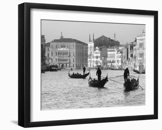 Gondoliers on the Gran Canal, Venice, Veneto Region, Italy-Nadia Isakova-Framed Photographic Print