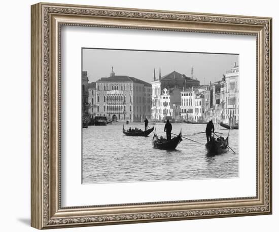 Gondoliers on the Gran Canal, Venice, Veneto Region, Italy-Nadia Isakova-Framed Photographic Print