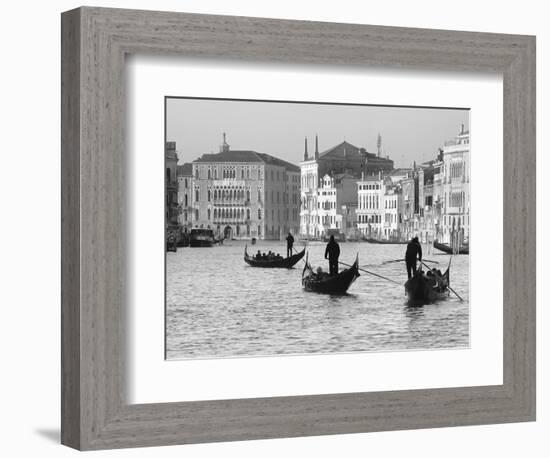 Gondoliers on the Gran Canal, Venice, Veneto Region, Italy-Nadia Isakova-Framed Photographic Print
