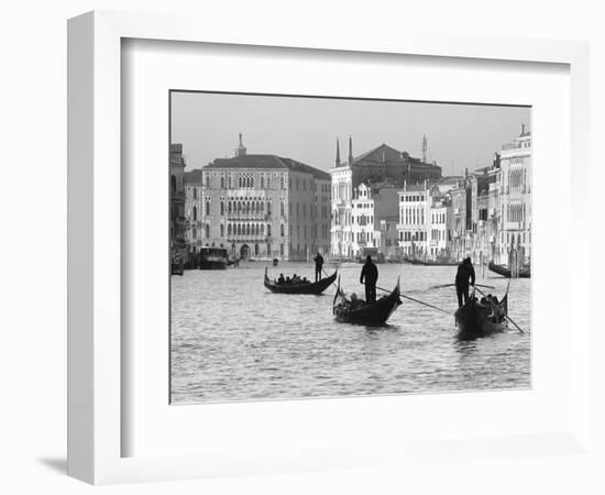 Gondoliers on the Gran Canal, Venice, Veneto Region, Italy-Nadia Isakova-Framed Photographic Print