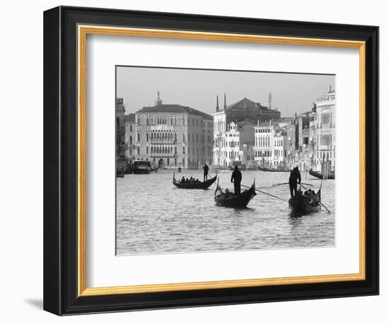 Gondoliers on the Gran Canal, Venice, Veneto Region, Italy-Nadia Isakova-Framed Photographic Print