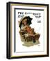 "Gone Fishing" Saturday Evening Post Cover, July 19,1930-Norman Rockwell-Framed Giclee Print