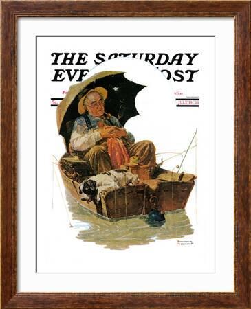 Gone Fishing Saturday Evening Post Cover, July 19,1930' Giclee Print - Norman  Rockwell