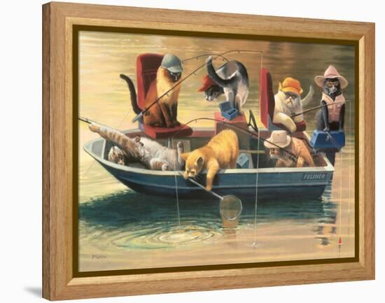 Gone Fishing-Bryan Moon-Framed Stretched Canvas