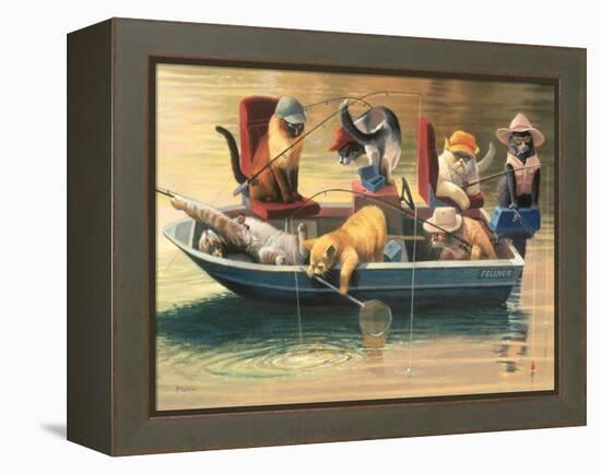 Gone Fishing-Bryan Moon-Framed Stretched Canvas