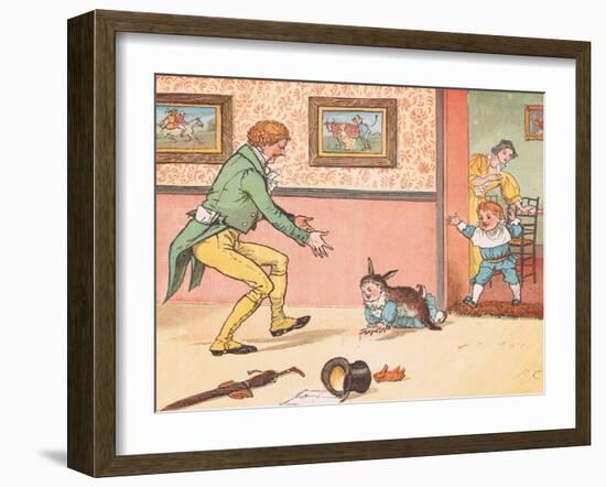 Gone to Fetch a Rabbit Skin-Randolph Caldecott-Framed Giclee Print