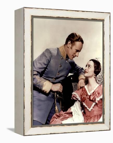 Gone with the Wind, 1939 directed by Victor FlemingLeslie Howard and Olivia by Havilland (photo)-null-Framed Stretched Canvas