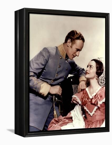 Gone with the Wind, 1939 directed by Victor FlemingLeslie Howard and Olivia by Havilland (photo)-null-Framed Stretched Canvas