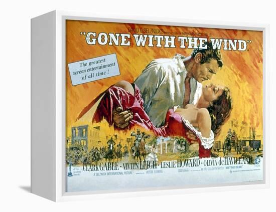 Gone with the Wind, Clark Gable, Vivien Leigh, 1939-null-Framed Stretched Canvas