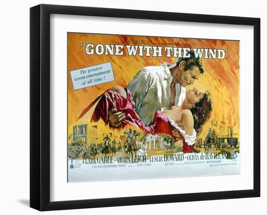 Gone with the Wind, Clark Gable, Vivien Leigh, 1939--Framed Art Print