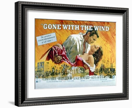 Gone with the Wind, Clark Gable, Vivien Leigh, 1939-null-Framed Art Print