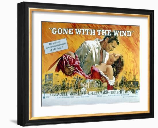 Gone with the Wind, Clark Gable, Vivien Leigh, 1939-null-Framed Art Print