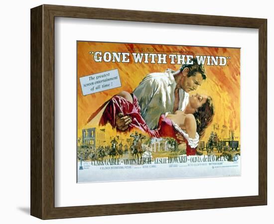 Gone with the Wind, Clark Gable, Vivien Leigh, 1939-null-Framed Premium Giclee Print