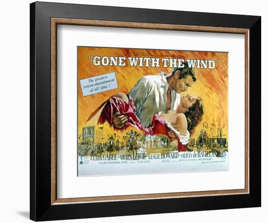 Gone with the Wind, Clark Gable, Vivien Leigh, 1939-null-Framed Premium Giclee Print