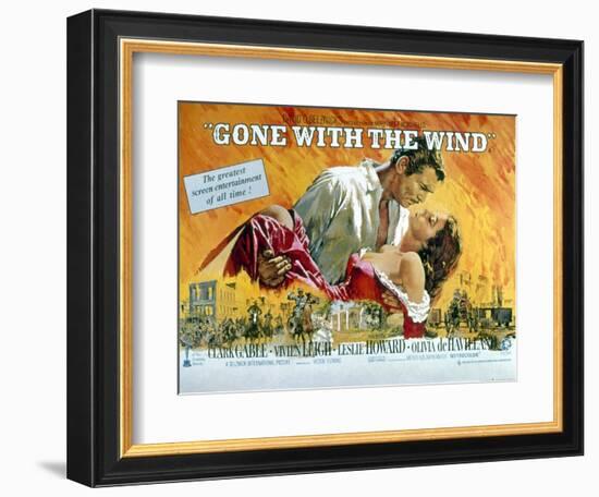 Gone with the Wind, Clark Gable, Vivien Leigh, 1939-null-Framed Premium Giclee Print