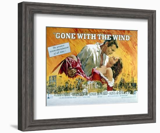 Gone with the Wind, Clark Gable, Vivien Leigh, 1939--Framed Art Print