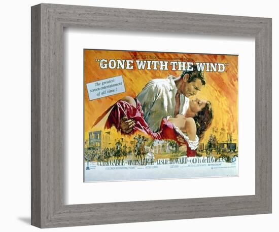 Gone with the Wind, Clark Gable, Vivien Leigh, 1939-null-Framed Art Print