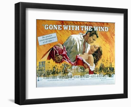 Gone with the Wind, Clark Gable, Vivien Leigh, 1939--Framed Art Print