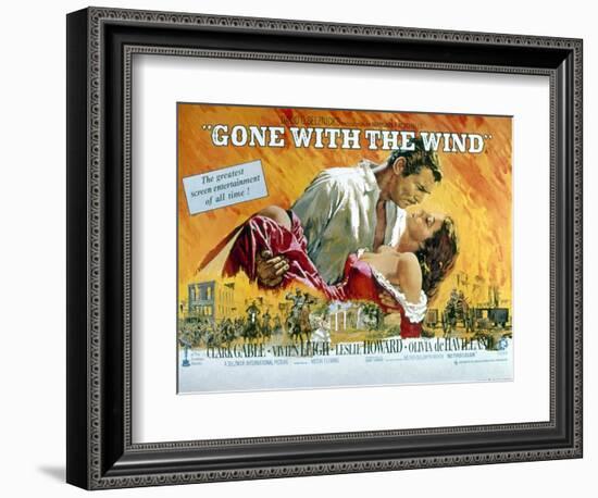 Gone with the Wind, Clark Gable, Vivien Leigh, 1939-null-Framed Art Print