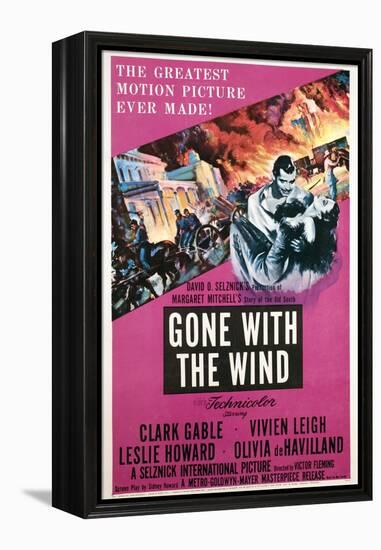 Gone with the Wind, Clark Gable, Vivien Leigh, 1939-null-Framed Stretched Canvas