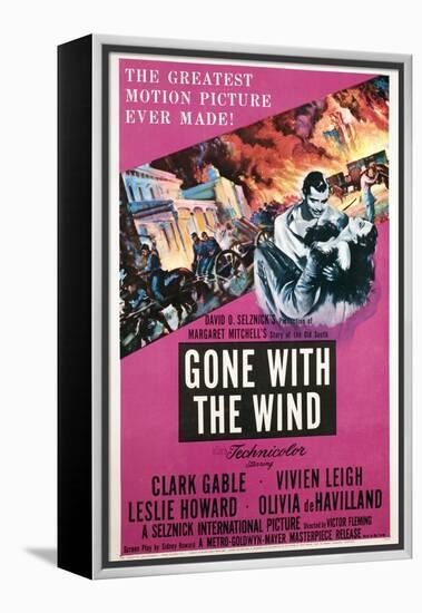 Gone with the Wind, Clark Gable, Vivien Leigh, 1939-null-Framed Stretched Canvas