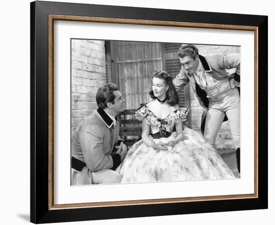 Gone with the Wind, from Left: Fred Crane, Vivien Leigh, George Reeves, 1939-null-Framed Photo