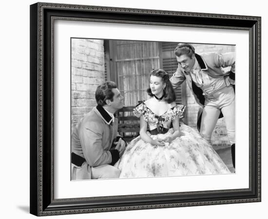 Gone with the Wind, from Left: Fred Crane, Vivien Leigh, George Reeves, 1939-null-Framed Photo
