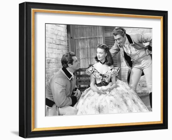 Gone with the Wind, from Left: Fred Crane, Vivien Leigh, George Reeves, 1939-null-Framed Photo