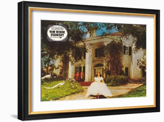 Gone With The Wind, German Movie Poster, 1939-null-Framed Art Print