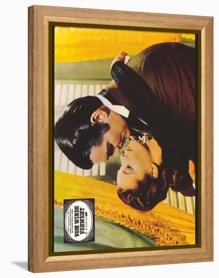 Gone With The Wind, German Movie Poster, 1939-null-Framed Stretched Canvas