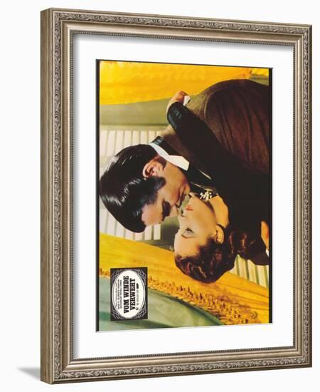 Gone With The Wind, German Movie Poster, 1939-null-Framed Art Print