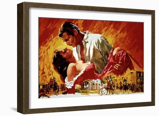 Gone with the Wind, Vivien Leigh, Clark Gable, 1939-null-Framed Art Print