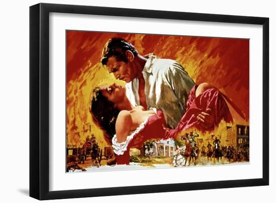 Gone with the Wind, Vivien Leigh, Clark Gable, 1939-null-Framed Art Print